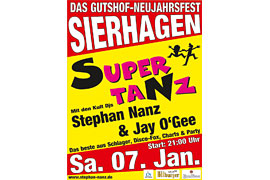 Plakat Supertanz Januar 2017 © Stephan Nanz Entertainment