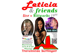 Plakat Leticia & Friends © Strandbahnhof Travemünde