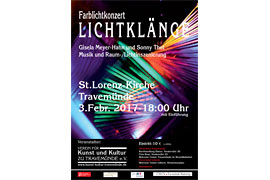 Plakat Lichtklänge in der St. Lorenz-Kirche Travemünde