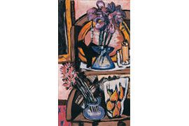 Max Beckmann, Stilleben mit zwei Blumenvasen