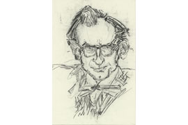 Peter Rühmkorf, gezeichnet von Günter Grass © Günter und Ute Grass Stiftung Steidl Verlag
