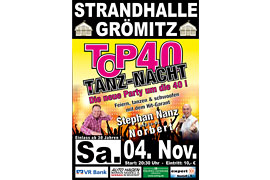 Plakat TOP 40 TANZ-NACHT © Stephan Nanz