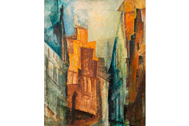 Lyonel Feininger "Lübeck. Alte Häuser" © VG Bild