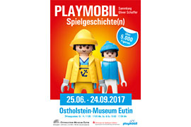 Plakat PLAYMOBIL-Ausstelung im Ostholstein-Museum Eutin