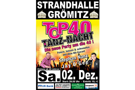 Plakat TOP 40 TANZ-NACHT © Stephan Nanz