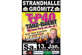 Plakat TOP 40 TANZ-NACHT - Januar 2018 © Stephan Nanz