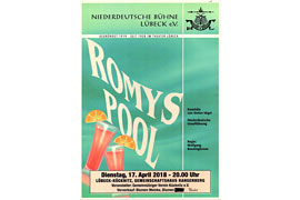 Plakat "Romys Pool" - Niederdeutsche Bühne Lübeck