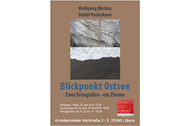Plakat Ausstellung "Blickpunkt Ostsee" in der Kunsttankstelle Lübeck