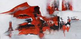 Neist Point - Acryl-Mischtechnik auf LW 50x100 © Renate Straatmann