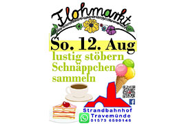 Flohmarkt August 2018 am Strandbahnhof Travemünde