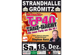 Plakat TOP 40 TANZ-NACHT - Dezember 2018 © Stephan Nanz