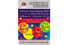 Plakat Kreis der Künste in Eutin - Adventsausstellung © Gudrun Köhler