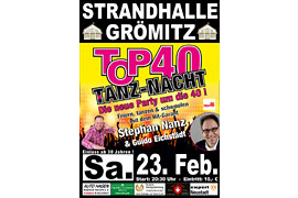 Plakat TOP 40 TANZ-NACHT - Februar 2019 © Stephan Nanz