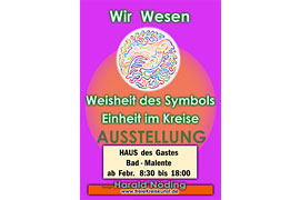 Plakat Ausstellung Harald Nöding - Kreisbilder "WIR WESEN - WEISHEIT DES SYMBOLS ..." 