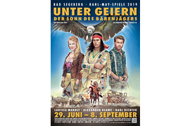 Plakat „Unter Geiern“ Karl-May-Spiele 2019 Bad Segeberg