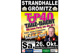 Plakat TOP 40 TANZ-NACHT - Oktober 2019 © Stephan Nanz