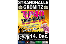 Plakat TOP 40 TANZ-NACHT - Dezember 2019 © Stephan Nanz