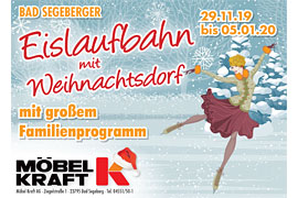 Plakat Eislaufbahn mit Weihnachtsdorf © MÖBEL KRAFT