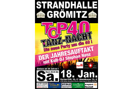 Plakat TOP 40 TANZ-NACHT - Januar 2020 © Stephan Nanz
