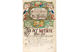 Weihnachtsbrief auf Papier (Riga 1732) © St- Annen-Museum Lübeck