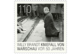 Briefmarke zu Willy Brandts Kniefall von Warschau vor 50 Jahren