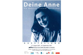 Plakat Ausstellung Anne Frank - zeiTTor Neustadt in Holstein