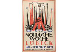 Plakat Nordische Woche 1921 - Alfred Mahlau © die Lübecker Museen