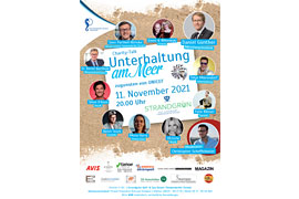 Plakat Unicef Talk Unterhaltung am Meer 2021