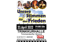 Plakat Benefizkonzert „Unsere Stimmen für den Frieden“