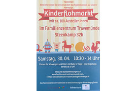 Plakat Kinderflohmarkt Familienzentrum Travemünde
