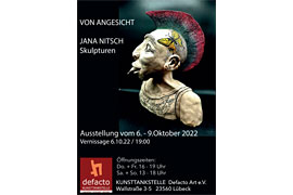 Plakat Skulpturen von Jana Nitsch – Kunsttankstelle Lübeck
