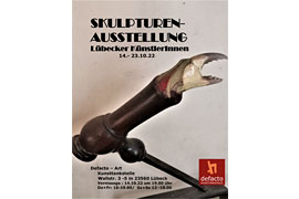 Plakat Skulpturenausstellung – Kunsttankstelle Lübeck