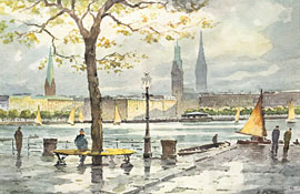 Helmut Clausen – Hamburg Binnenalster © TSNT