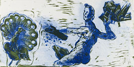 Markus Lüpertz, Ohne Titel, aus der grafischen Folge „Genesis“, 2022, Lithographie auf Büttenpapier, Foto Giulio Coscia, Mönchengladbach, © VG Bild-Kunst, Bonn 2023