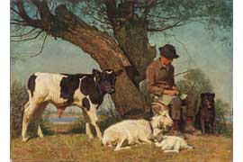 Julius Paul Junghanns, Hütejunge bei der Rast © Dr. Axe-Stiftung Bonn