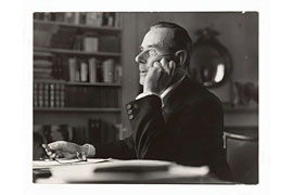 Thomas Mann am Schreibtisch 1941 © ETH-Bibliothek Zürich, Thomas-Mann-Archiv, Fotograf unbekannt