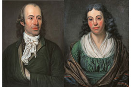 Georg Friedrich Adolph Schöner Johann und Ernestine 1797 © Landesbibliothek Eutin (Foto wurde aus 2 Gemälden zusammengesetzt)