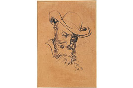 Wilhelm Busch, Selbstbildnis, 1894, Federzeichnung © Wilhelm-Busch-Gesellschaft e. V.