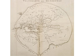 Friedrich August Ukert 1816 „Weltcharte des Herodotos“ © Eutiner Landesbibliothek