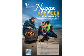 Plakat „Hygge am Meer“ in Niendorf an der Ostsee