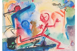 Karl Peter Röhl, o. T. (Komposition IX), 1920, Pinsel u. Tusche auf Papier © Karl Peter Röhl Stiftung