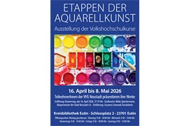 Plakat „Etappen der Aquarellkunst“ – Kreisbibliothek Eutin