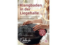 Plakat „Klangbaden in der Liegehalle“ Malente