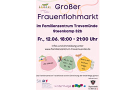 Plakat „Frauenflohmarkt“ © Familienzentrum Travemünde