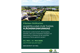 Wanderausstellung „Flächen FAIRteilen“ des BUND im zeiTTor 2026