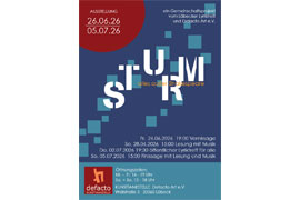 Plakat Ausstellung „Sturm“ © Kunsttankstelle Lübeck