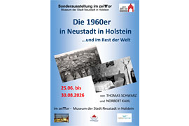 Plakat „Die 1960er in Neustadt in Holstein und im Rest der Welt“
