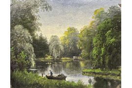 Wilhelm von Kobbe, Angler am Seeufer, o. D., Öl auf Leinwand © Ostholstein-Museum