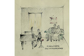 Zeichnung „Karlchen das Wunderkind“ aus dem Nachlass von Carl Heynsen © Eutiner Landesbibliothek