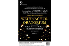 Plakat Weihnachtsoratorium 2026 Timmendorfer Strand 